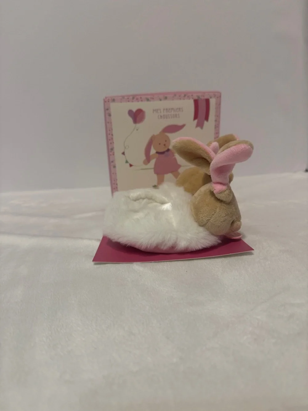 Doudou et Campagnie Bunny Baby Rattle Booties Slippers Rattle